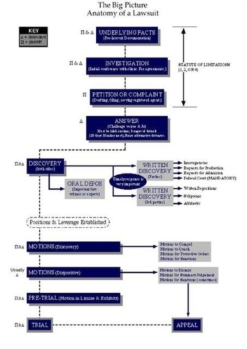 Anatomy of a lawsuit chart